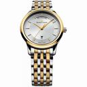 Maurice Lacroix Les Classiques Day- Date Silver Dial Silver- Gold Plated Stainless Steel Men's Quartz Watch LC1227-PVY13-130