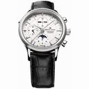 Maurice Lacroix Les Classiques Phase de Lune Automatic Chronograph Silver Dial Black Leather Men's Watch LC6078-SS001-13E