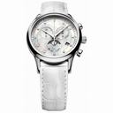 Maurice Lacroix Les Classiques Phase de Lune Chrono Mother Of Pearl Dial White Leather Strap Ladies Quartz Watch LC1087-SS001-160