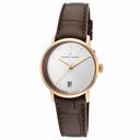 Maurice Lacroix Les Classiques Silver Dial Brown Alligator Leather Strap Automatic Ladies Watch ML-LC6013-PG101-130