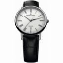 Maurice Lacroix Les Classiques Tradition Automatic White Dial Black Leather Strap Men's Watch LC6067-SS001-110