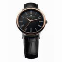 Maurice Lacroix Les Classiques Tradition Black Dial Black Leather Automatic Men's Watch LC6067-PS101-310