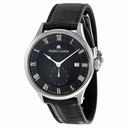 Maurice Lacroix Masterpiece Black Dial Black Leather Men's Watch MP6907-SS001-310