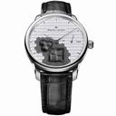 Maurice Lacroix Masterpiece Square Wheel Silver with Engraved Cubes Dial Automatic Men's Watch MP7158-SS001-909