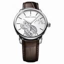 Maurice Lacroix Masterpiece Square Wheel Vintage Silver Dial Brown Crocodile Leather Men's Automatic Watch MP7158-SS001-101
