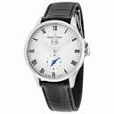 Maurice Lacroix Masterpiece Tradition Silver Dial GMT Black Leather Men's Watch MP6707-SS001-112