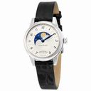 Montblanc Boheme Moonphase Silver-White Dial Black Leather Ladies Watch 112496