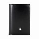 Montblanc Business Card Gusset Leather Wallet - Black