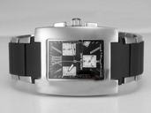 Montblanc Profile Chronograph 08487 Rectangle Mens Stainless Steel Case Watch