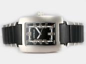 Montblanc Profile Chronograph 08553 Black Dial Black Stainless Steel Strap Watch