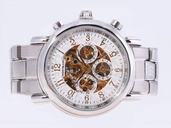 Montblanc Skeleton Chronograph M29430 40mm Stainless Steel Case White Dial Watch