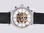 Montblanc Skeleton Chronograph M29430 Round Automatic White Dial Watch