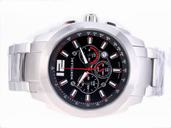 Montblanc Sport Chronograph 08466 Black Dial Round Stainless Steel Case Watch