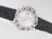 Montblanc Sport Chronograph 35777 Black Rubber Strap White Dial Round Watch