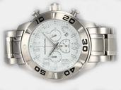 Montblanc Sport Chronograph 36334 White Stainless Steel Strap 47mm Mens Watch