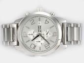 Montblanc Star Chronograph 05222 White Dial Quartz Chronograph Stainless Steel Bezel Watch