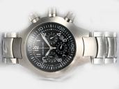 Montblanc Star Chronograph 07152 Round White Stainless Steel Strap Black Dial Watch