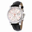 Montblanc Star Traditional Chronograph Automatic Silver Dial Black Leather Men's Watch 113847