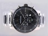 Montblanc Timewalker Chronograph 09668 Black Dial 43mm Stainless Steel Case Watch