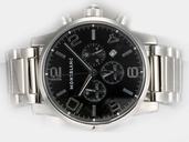 Montblanc Timewalker Chronograph 09668 Mens Silver Stainless Steel Strap Watch
