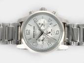 Montblanc Timewalker Chronograph 09669 Round White Stainless Steel Strap Mens Watch