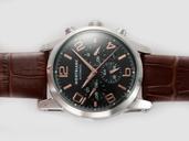 Montblanc Timewalker Chronograph 09670 Mens Brown Crocodile Leather Strap Watch