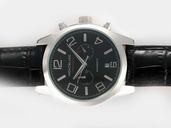 Montblanc Timewalker Chronograph 36973 Black Crocodile Leather Strap Midsize 43mm Watch