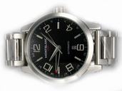 Montblanc Timewalker GMT 36064 Stainless Steel Case Stainless Steel Bezel Black Dial Watch