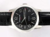 Montblanc Timewalker GMT 36065 Black Dial Round Stainless Steel Case Watch