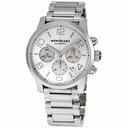 Montblanc Timewalker Silver Dial Steel Case Men's Watch 9669