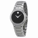 Movado Black Dial Stainless Steel Ladies Watch 606655