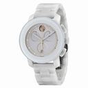 Movado Bold Chronograph White Ceramic Ladies Watch 3600187