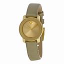 Movado Bold Gold Dial Gold Leather Ladies Watch 3600339