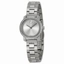 Movado Bold Silver Dial Stainless Steel Diamond Ladies Watch 3600214