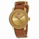 Movado Bold Yellow Gold-toned Sunray Dial Ladies Watch 3600363