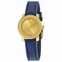 Movado Bold Yellow Gold-Tone Sunray Dial Ladies Watch 3600330