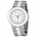 Movado Cerena Steel and White Ceramic Ladies Watch 0606540