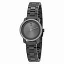 Movado Grey Dial Gray Ion-plated Ladies Watch 3600226