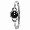 Movado Rondiro Black Dial Stainless Steel Bangle Ladies Watch 0606798