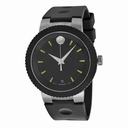 Movado Sport Edge Black Dial Black Rubber Men's Watch 0606928