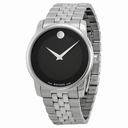 Movado Stainless Steel Black Museum Dial Men's Watch 0606504
