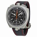 Omega Seamaster Bullhead Chronograph Automatic Black Dial Black Leather Men's Watch 22512435001001