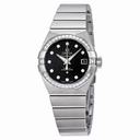 Omega Constellation Black Dial Stainless Steel Ladies Watch 123.15.27.20.51.001