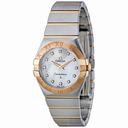 Omega Constellation Brushed Quartz White Mother of Pearl Dial Ladies Watch 123.20.27.60.55.001