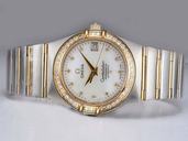 Omega Constellation Chronometer 111.25.36.20.58.001 Round 18K Gold Case Midsize Watch