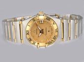 Omega Constellation Chronometer 1212.10.00 Quartz Gold Dial 25mm Watch