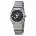 Omega Constellation Chronometer Star Black Dial Stainless Steel Ladies Watch 12315272001001