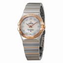 Omega Constellation Diamond Mother of Pearl Dial Steel and Rose Gold Ladies Watch 12320276055003