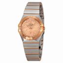 Omega Constellation Red Gold Mother of Pearl Diamond Stainless Steel and 18kt Rose Gold Ladies Watch 12320276057002