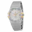 Omega Constellation Silver Dial Steel and Yellow Gold Ladies Watch 12320352002004